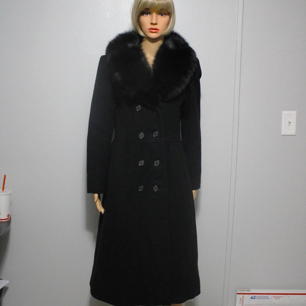 #480 L Wool/fox fur coat